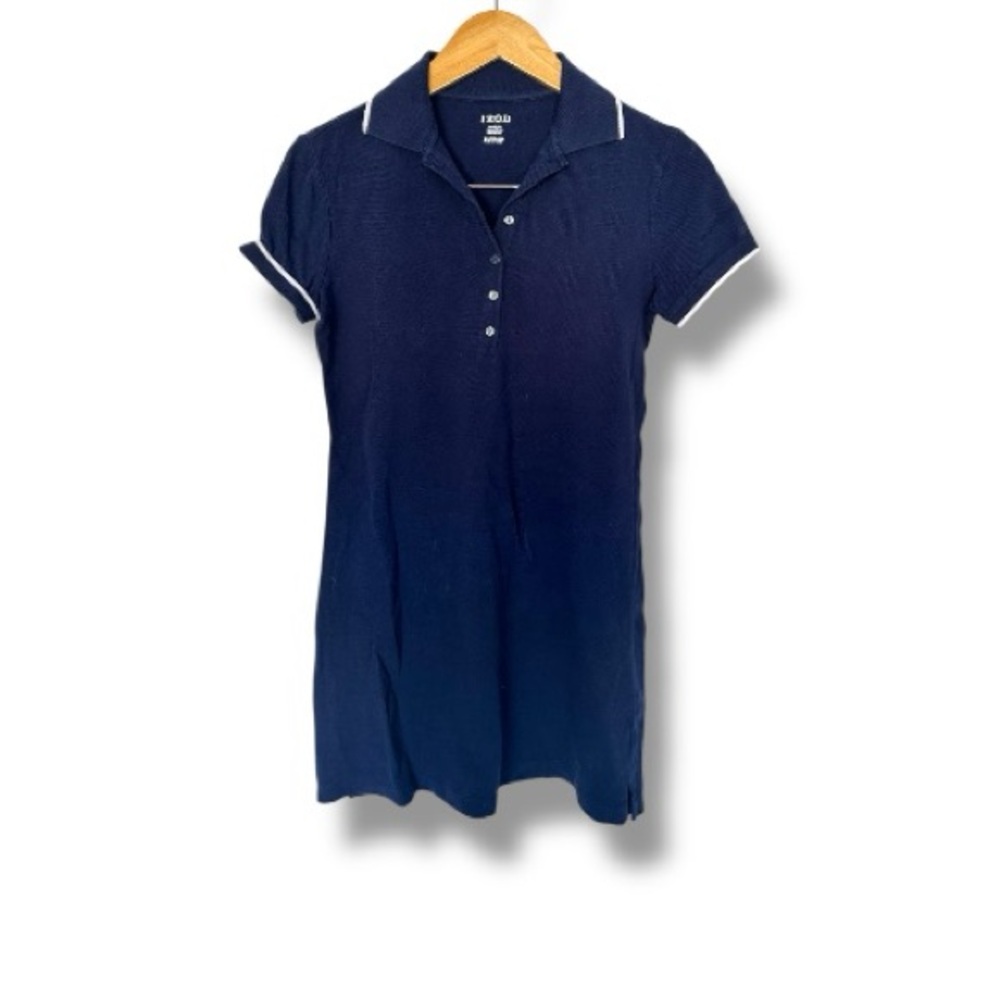 IZOD Navy Blue Polo Dress | XS (TP/XP) | Short Sleeve | 100% Cotton